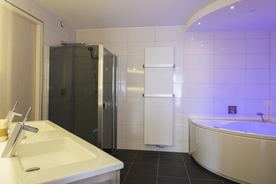 Badkamer met whirlpool Appartement - Hotel Havezate Marveld