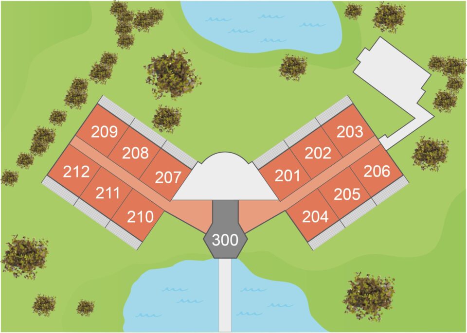 Plattegrond tweede etage Hotel Havezate Marveld
